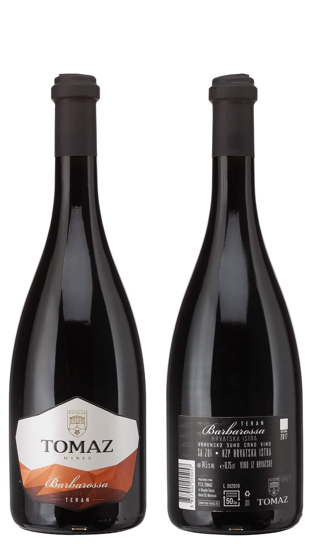 Red wine TERAN BARBAROSSA TOMAZ 0.75L