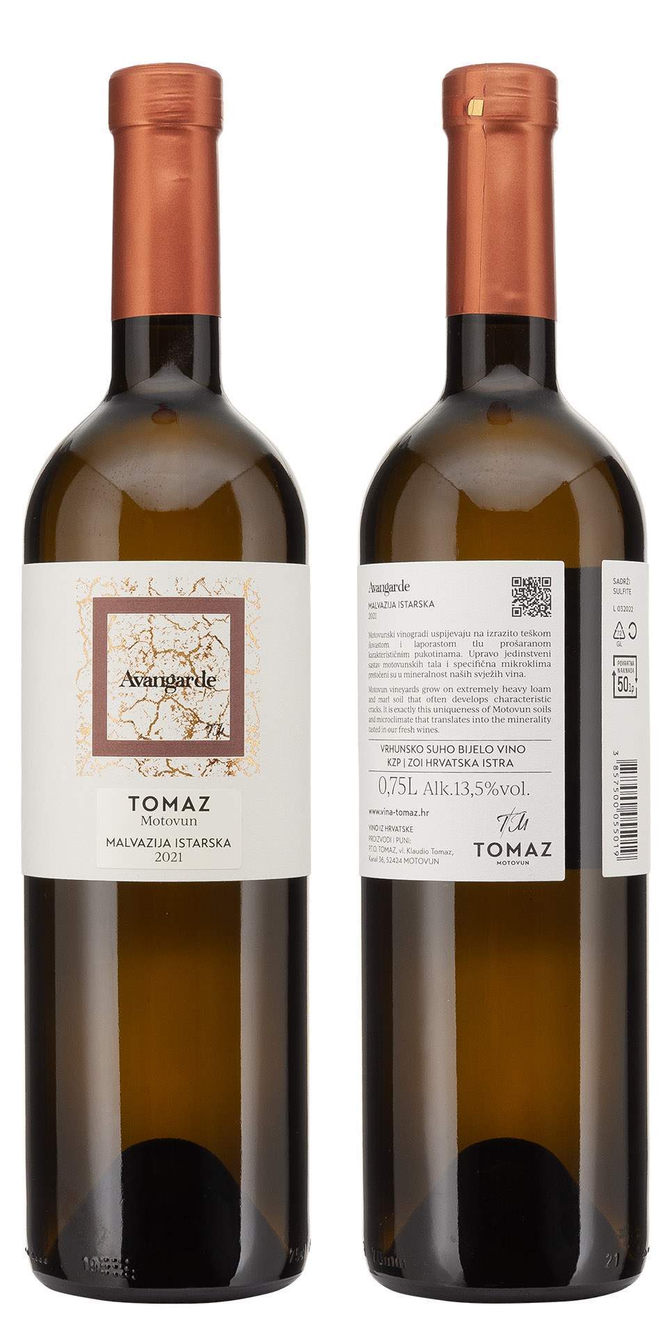 White wine TOMAZ MALVAZIJA AVANGARDE 0.75L